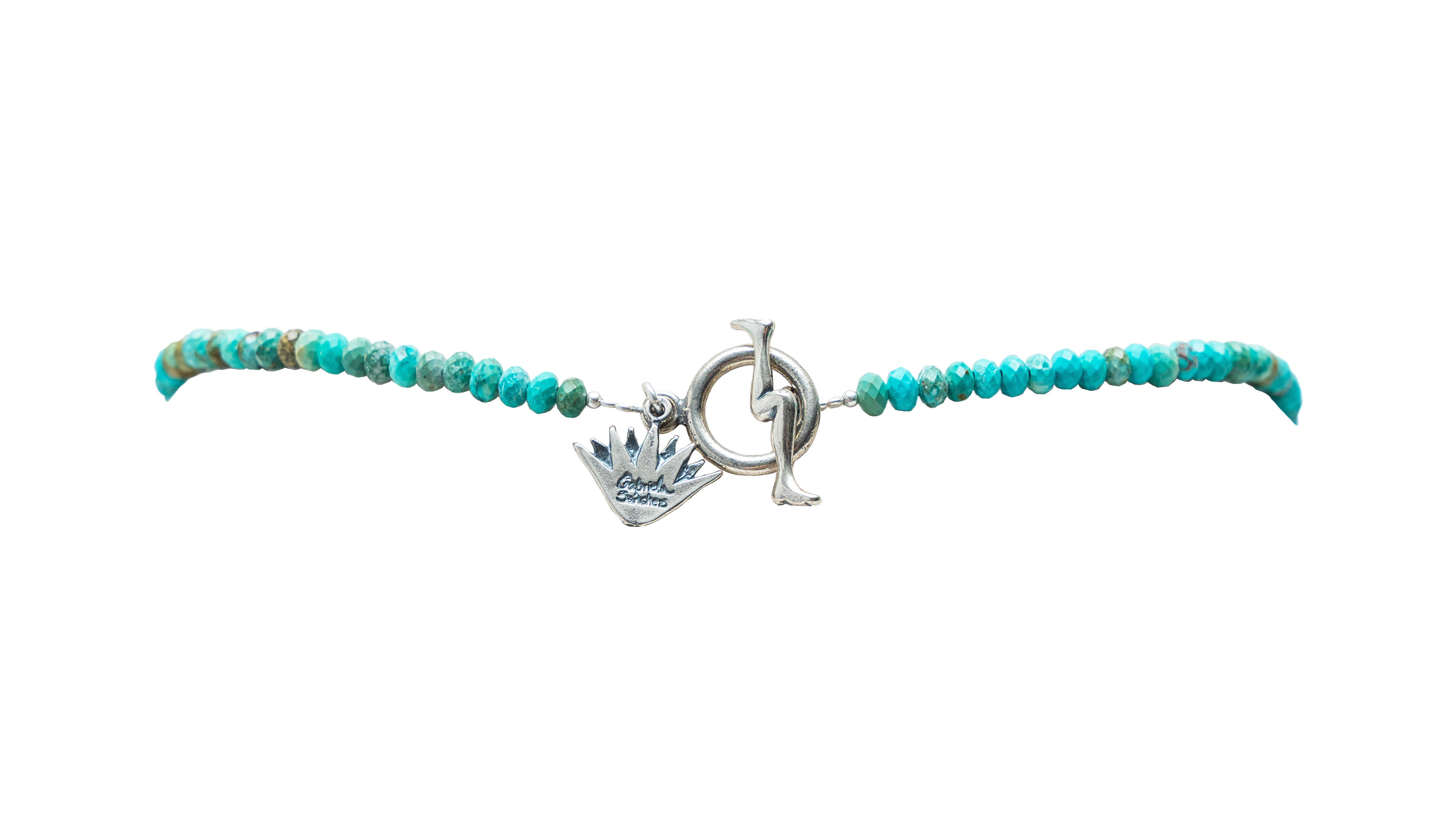 Collar Dulce Menta, joya de plata .925, con turquesa – Gabriela Sánchez (vista 2)