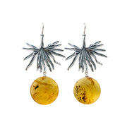 Aretes Helecho Bellas Artes Ámbar, joya de plata .925 – Gabriela Sánchez