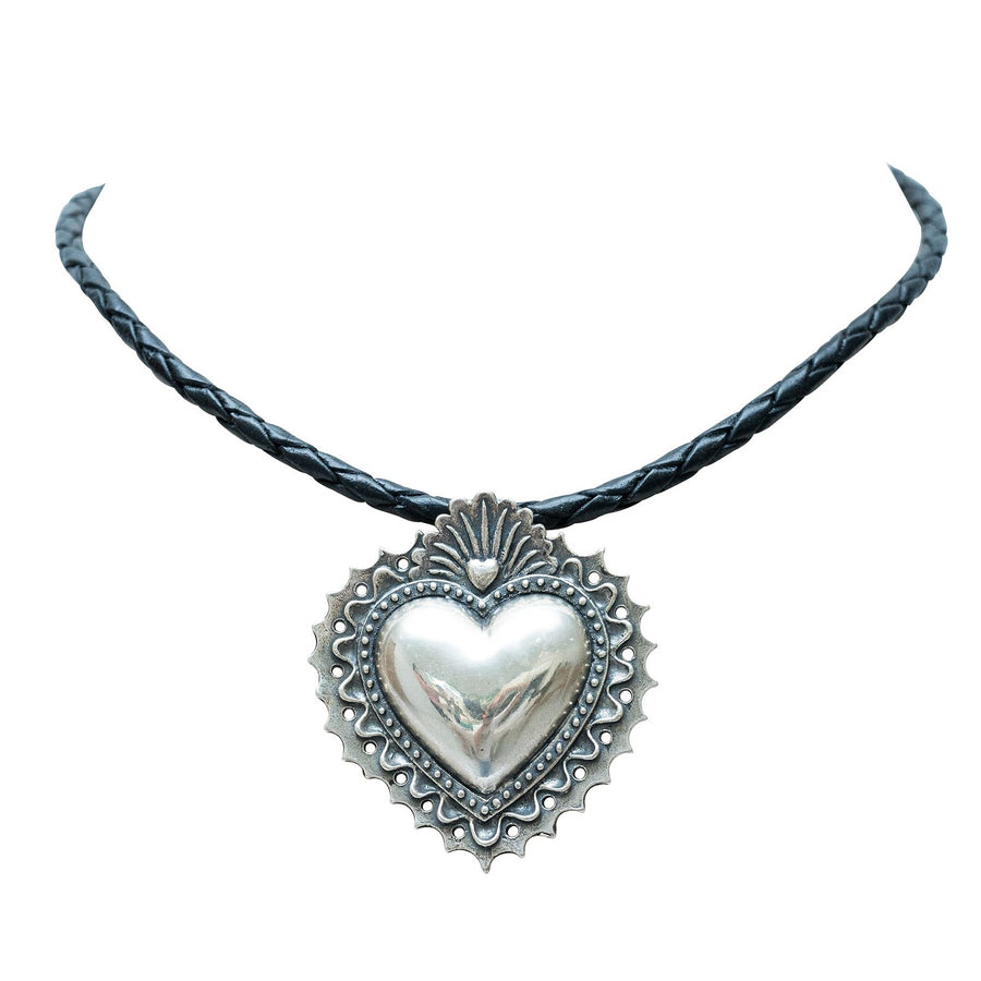 Collar Corazón del Día de Muertos, joya de plata .925 – Gabriela Sánchez (vista 3)