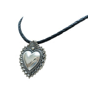 Collar Corazón del Día de Muertos, joya de plata .925 – Gabriela Sánchez (vista 5)
