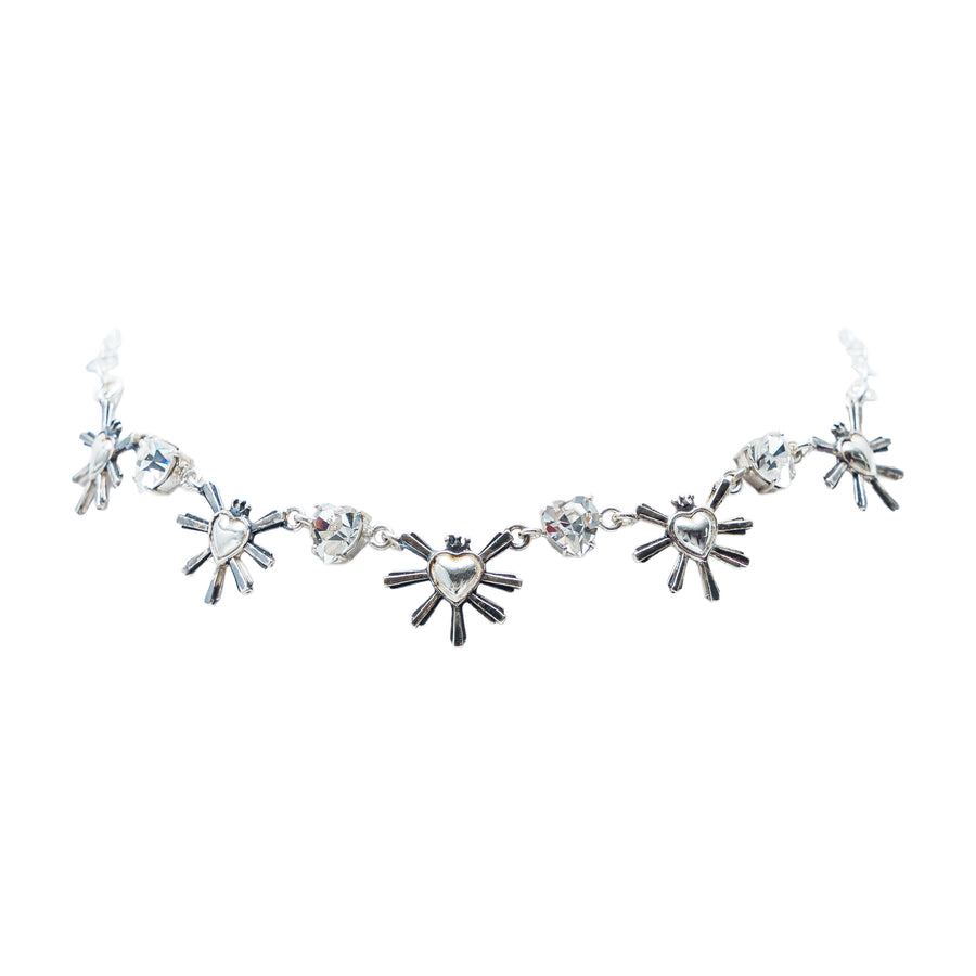 Collar Luces de Corazón, joya de plata .925, con cristal Swarovski – Gabriela Sánchez
