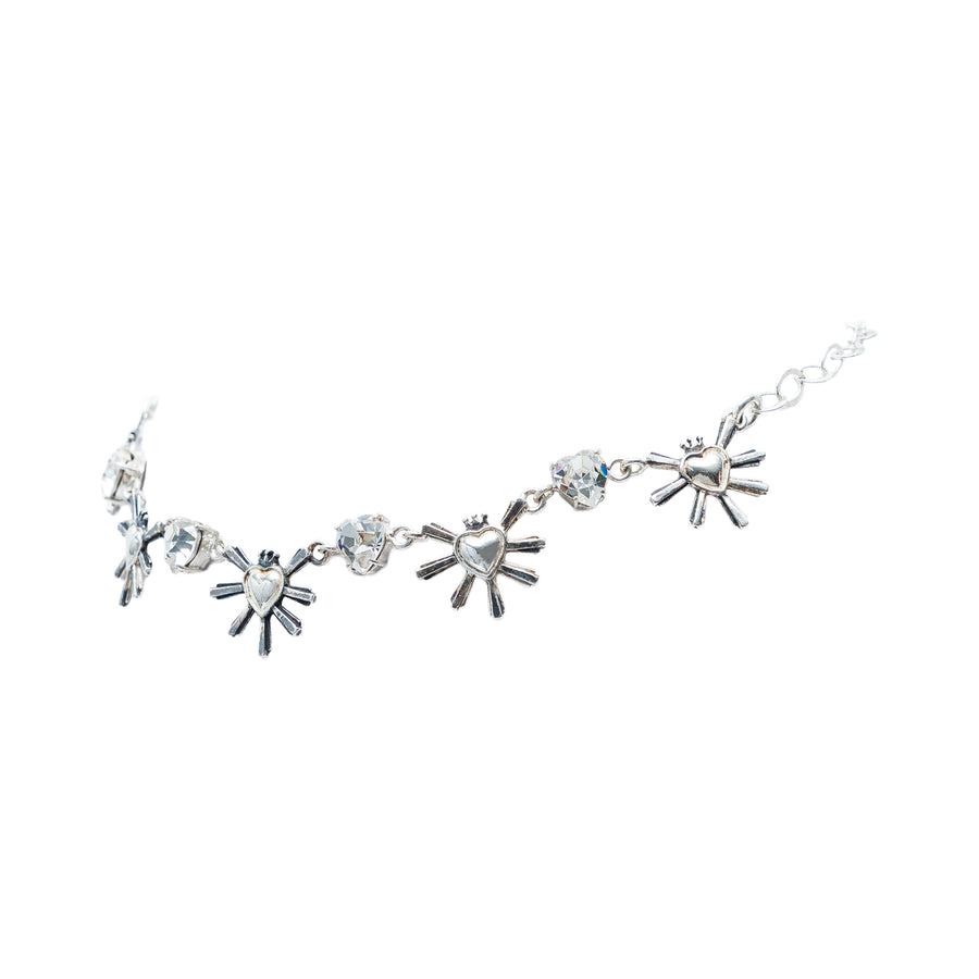Collar Luces de Corazón, joya de plata .925, con cristal Swarovski – Gabriela Sánchez (vista 2)