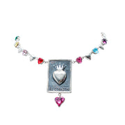 Gargantilla La Reina de Corazones, joya de plata .925, con cristal Swarovski – Gabriela Sánchez