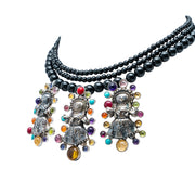 Collar Muñecas Lele Multicolor, joya de plata .925, con ónix y citrina – Gabriela Sánchez (vista 3)