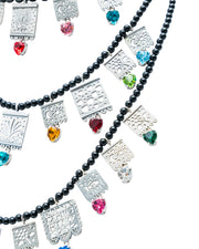 Collar Noche de Fiesta, joya de plata .925, con ónix y cristal Swarovski – Gabriela Sánchez (vista 6)