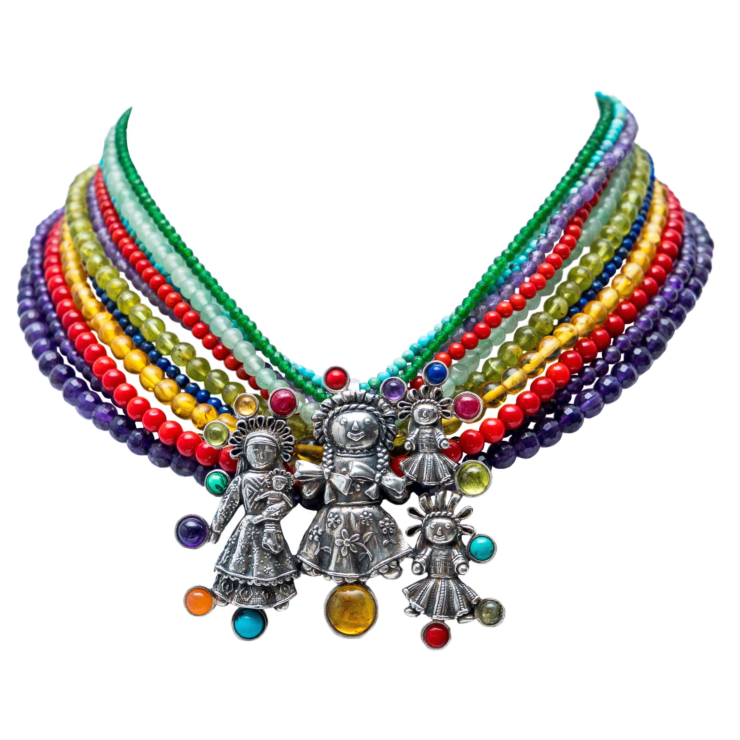 Collar Abrazo de colores, joya de plata .925 – Gabriela Sánchez (vista 2)