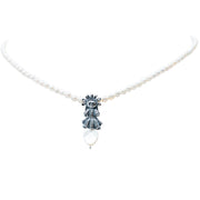Collar Muñeca de Listones Perlas, joya de plata .925, con concha – Gabriela Sánchez