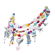 Collar Fiesta de Encantos, joya de plata .925, con cuarzo rosa – Gabriela Sánchez (vista 4)