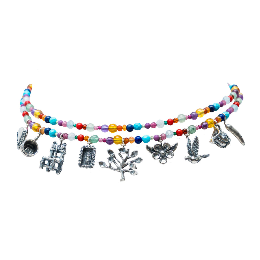 Choker Amo la Vida de Paseo Multicolor, joya de plata .925 – Gabriela Sánchez