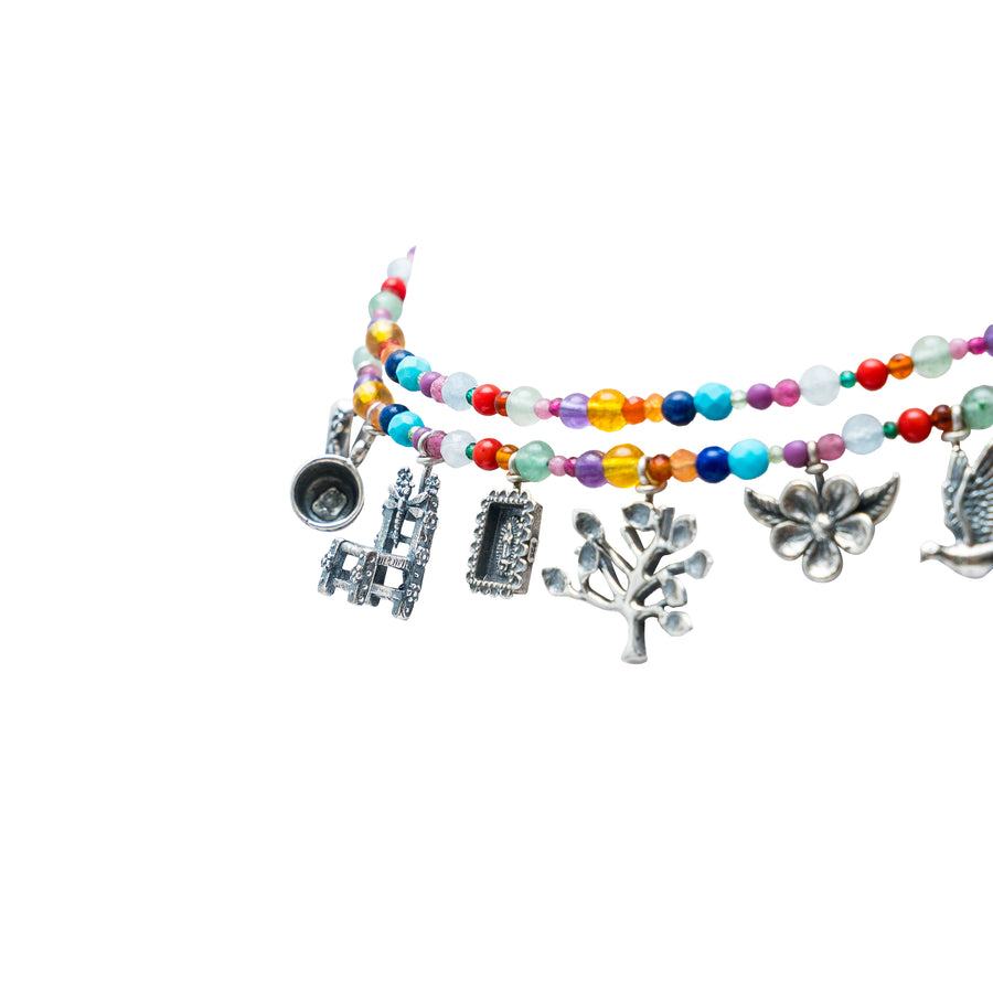 Choker Amo la Vida de Paseo Multicolor, joya de plata .925 – Gabriela Sánchez (vista 3)