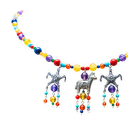 Collar Fiesta con piñatas, joya de plata .925, con lapislázuli y coral – Gabriela Sánchez (vista 4)