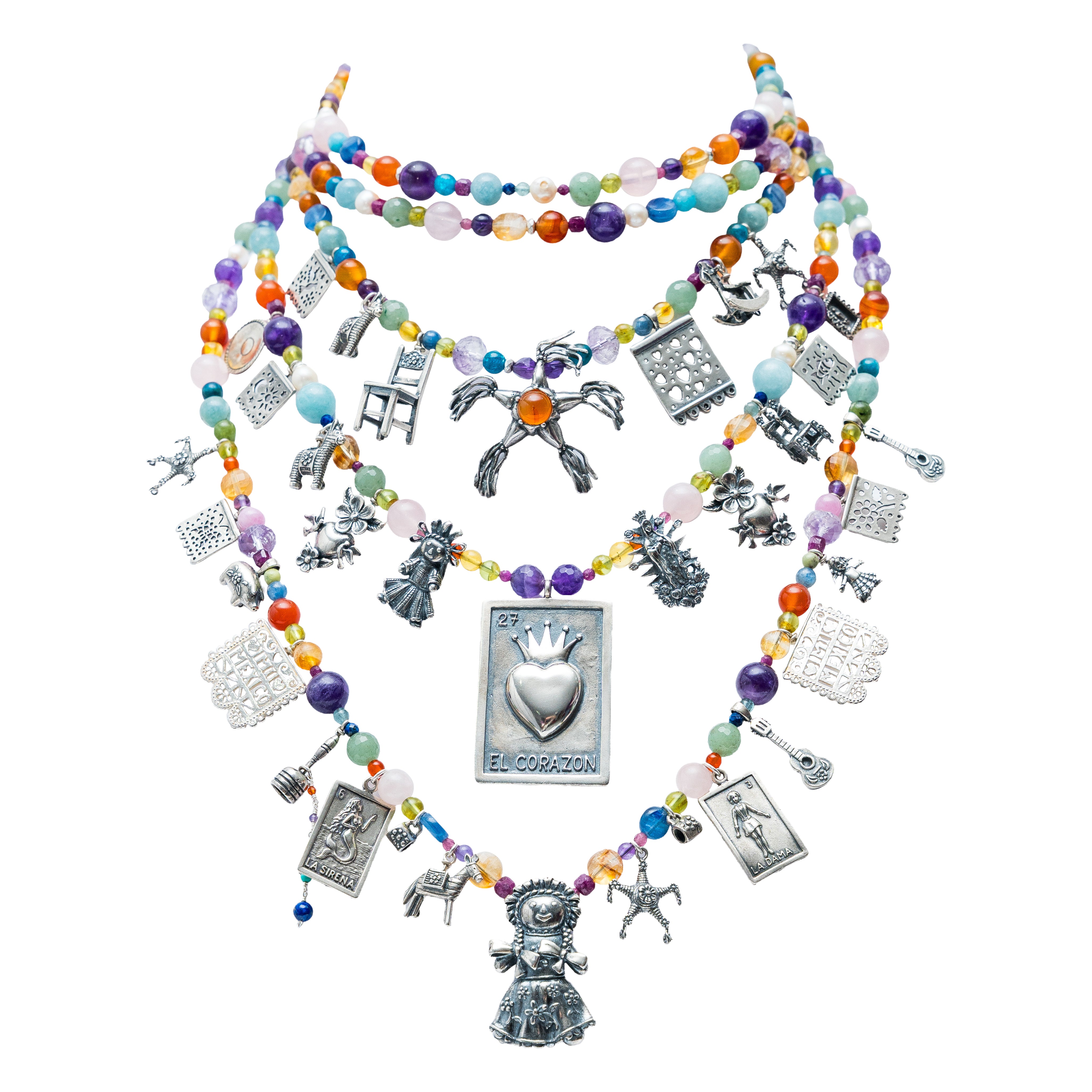 Collar Colores de Feria Decembrina, joya de plata .925 – Gabriela Sánchez (vista 2)