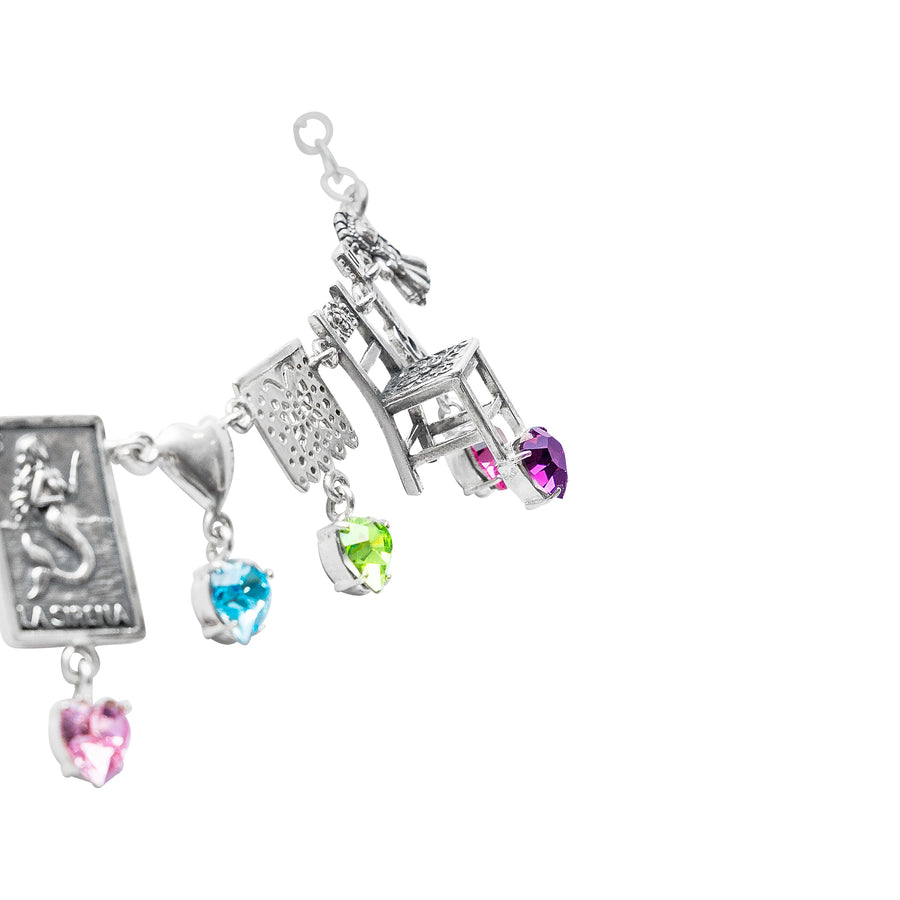 Collar Fiesta Multicolor, joya de plata .925, con cristal Swarovski – Gabriela Sánchez (vista 9)
