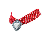 Collar Corazón de Coral, joya de plata .925 – Gabriela Sánchez (vista 3)