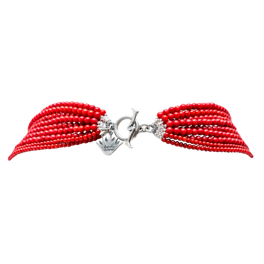 Collar Corazón de Coral, joya de plata .925 – Gabriela Sánchez (vista 7)