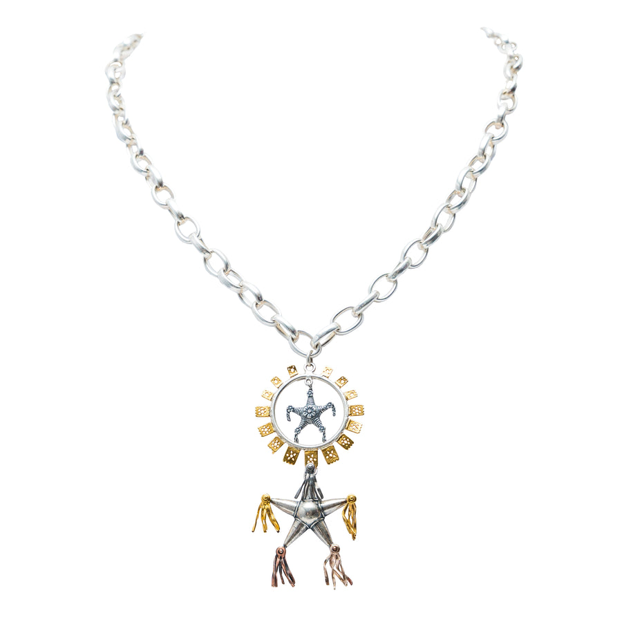 Collar Alegría Dorada, joya de plata .925 – Gabriela Sánchez (vista 2)
