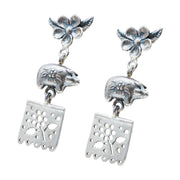 Aretes Puerquito de la suerte, joya de plata .925 – Gabriela Sánchez (vista 2)