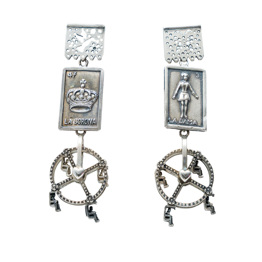 Aretes Juego de Destino, joya de plata .925 – Gabriela Sánchez