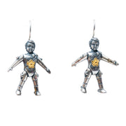 Aretes Muñeca de Cartón Mediana, joya de plata .925 – Gabriela Sánchez