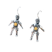 Aretes Muñeca de Cartón Mediana, joya de plata .925 – Gabriela Sánchez (vista 4)