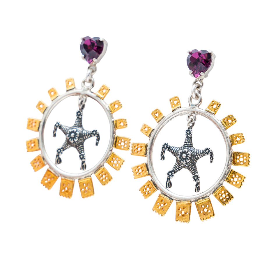Aretes Fiesta infinita, joya de plata .925, con cristal Swarovski – Gabriela Sánchez (vista 5)