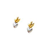 Aretes Corazón Ardiente, joya de plata .925 – Gabriela Sánchez (vista 3)