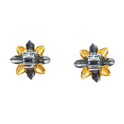 Aretes Kukulcán Flor de Viento, joya de plata .925 – Gabriela Sánchez (vista 3)