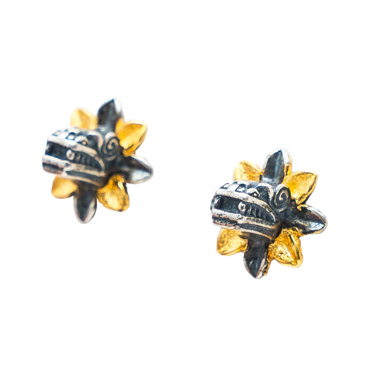 Aretes Kukulcán Flor de Viento, joya de plata .925 – Gabriela Sánchez