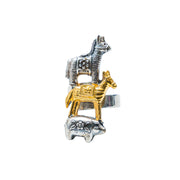 Anillo torre de animales, joya de plata .925 – Gabriela Sánchez