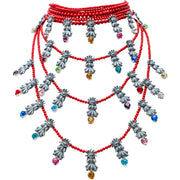 Collar Colección de Muñecas, joya de plata .925, con coral y cristal Swarovski – Gabriela Sánchez (vista 2)