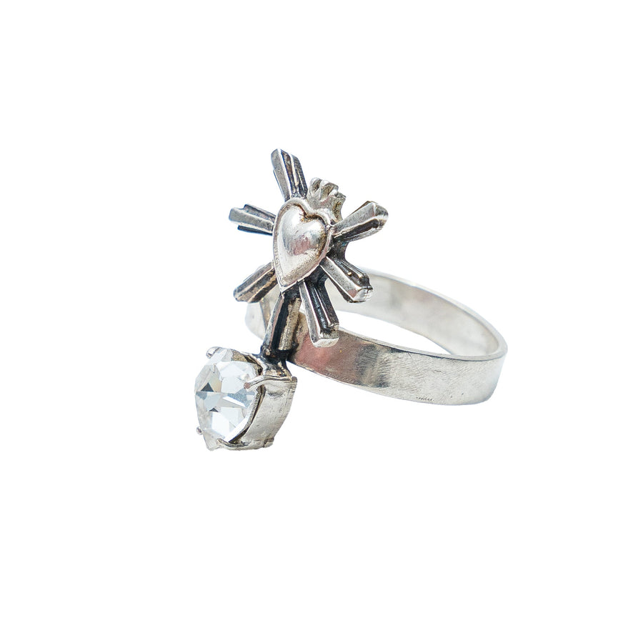 Anillo de luz, joya de plata .925, con cristal Swarovski – Gabriela Sánchez (vista 3)