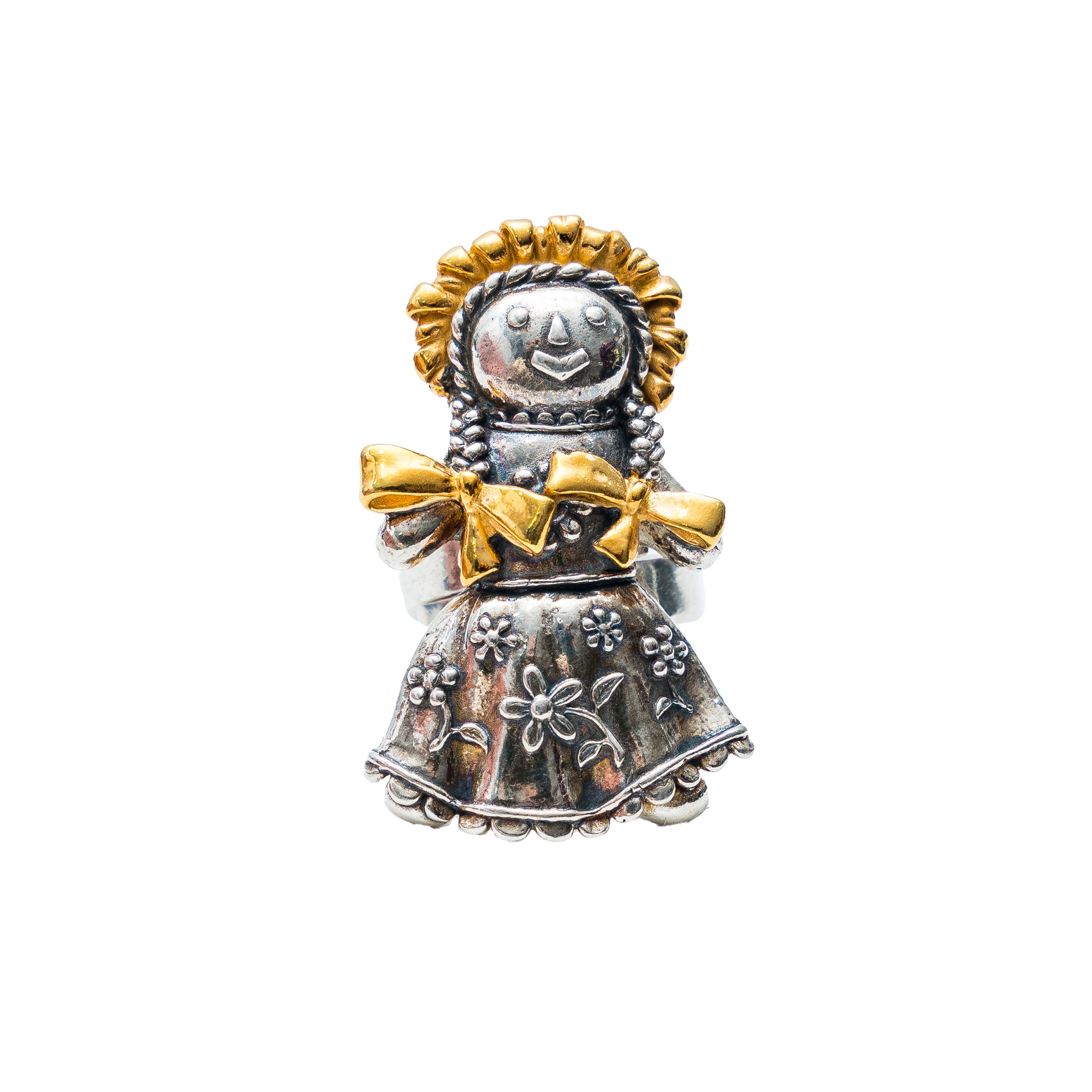 Anillo Muñeca de Oro, joya de plata .925 – Gabriela Sánchez