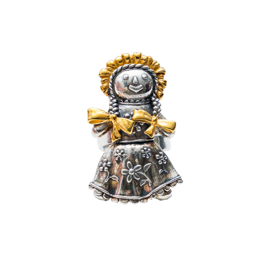 Anillo Muñeca de Oro, joya de plata .925 – Gabriela Sánchez