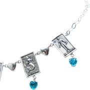 Collar Corazón de Lotería, joya de plata .925, con cristal Swarovski – Gabriela Sánchez (vista 3)