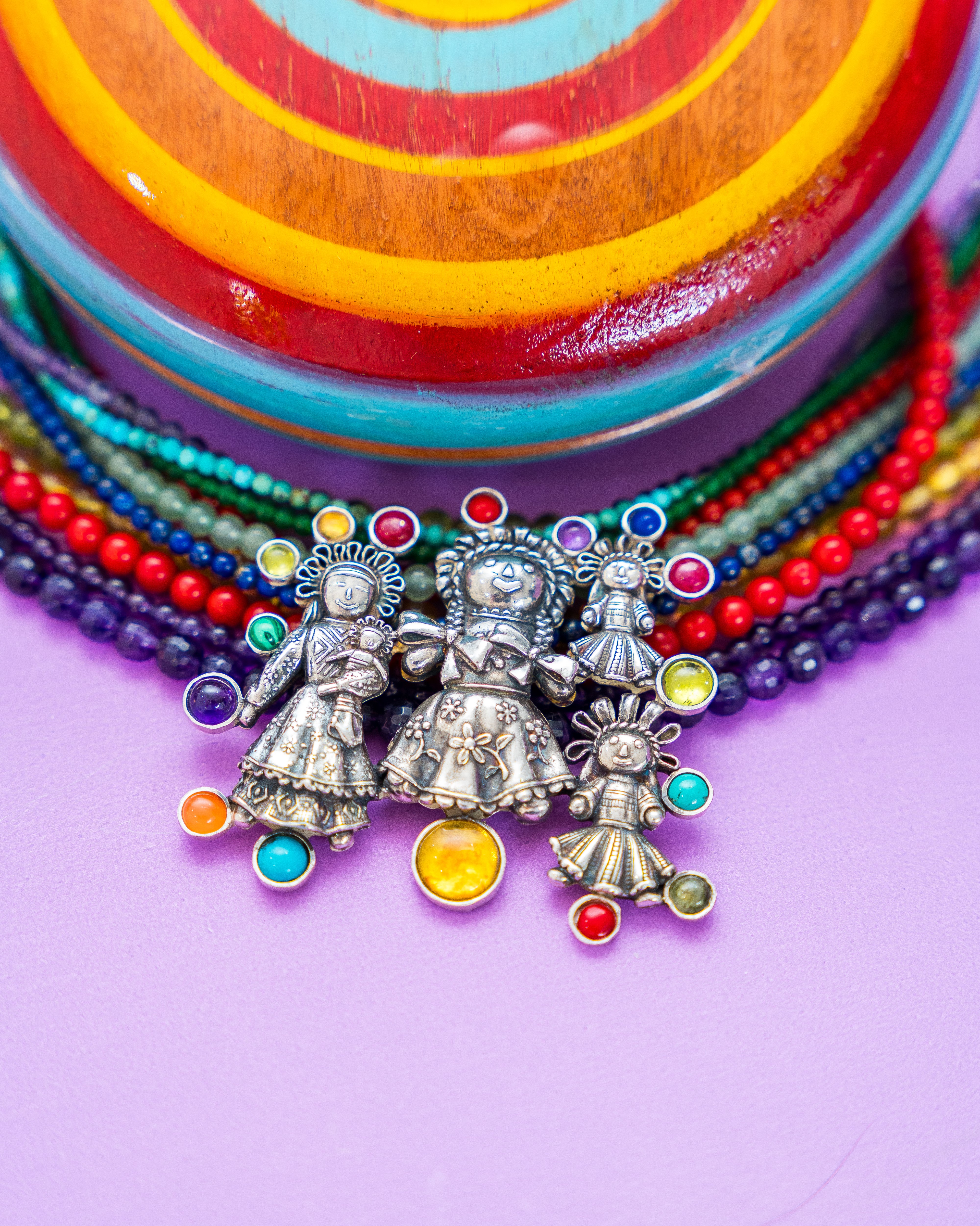 Collar Abrazo de colores, joya de plata .925 – Gabriela Sánchez