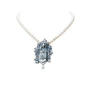 Collar Virgen con Perlas, joya de plata .925 – Gabriela Sánchez