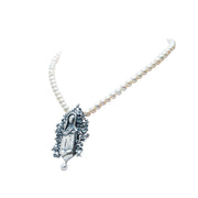 Collar Virgen con Perlas, joya de plata .925 – Gabriela Sánchez (vista 3)