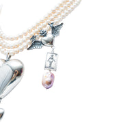 Collar Corazones y sueños, joya de plata .925, con perla – Gabriela Sánchez (vista 6)