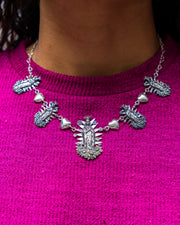 Collar Virgen con Rosas y Corazones, joya de plata .925 – Gabriela Sánchez