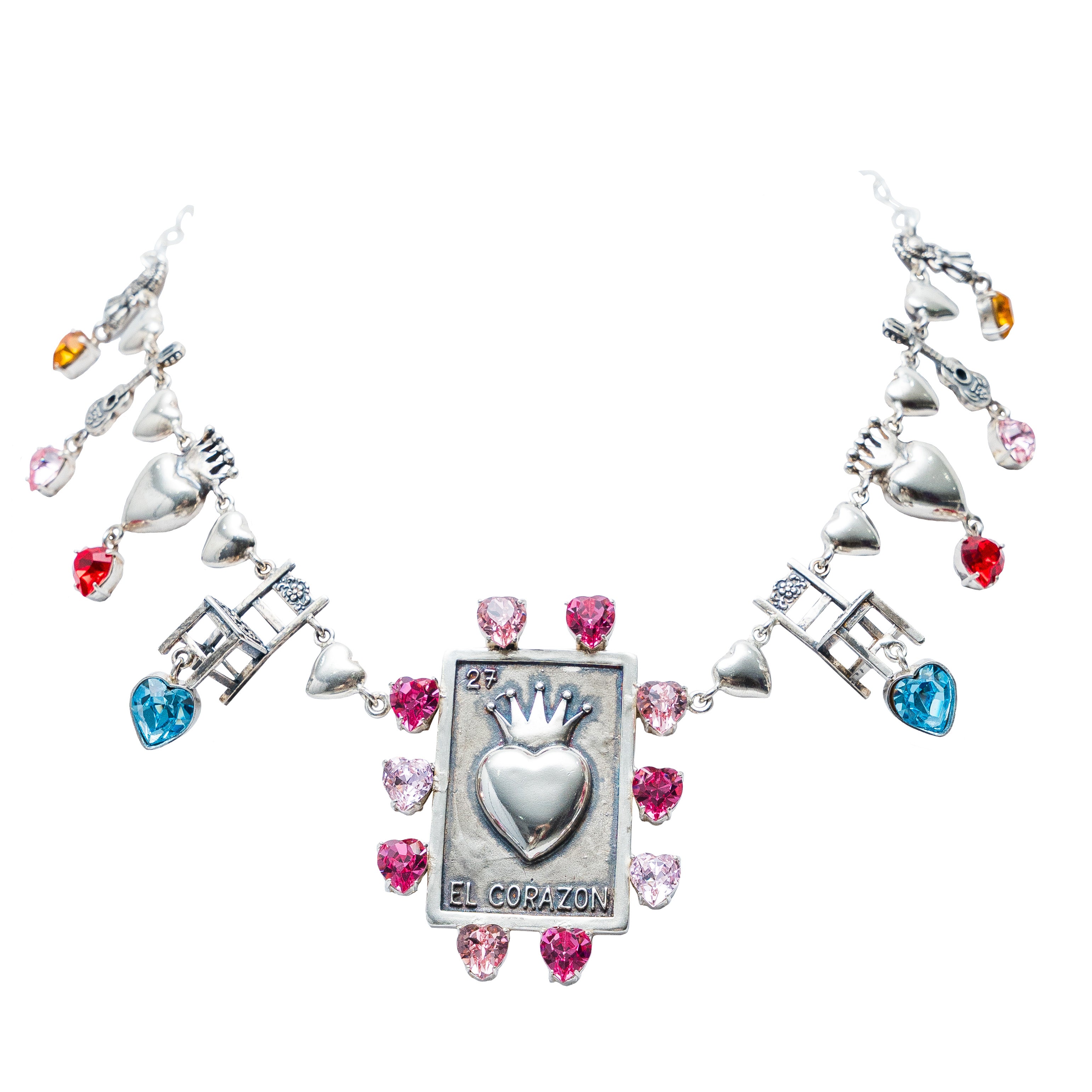 Collar Fiesta con Encanto, joya de plata .925, con cristal Swarovski – Gabriela Sánchez (vista 2)