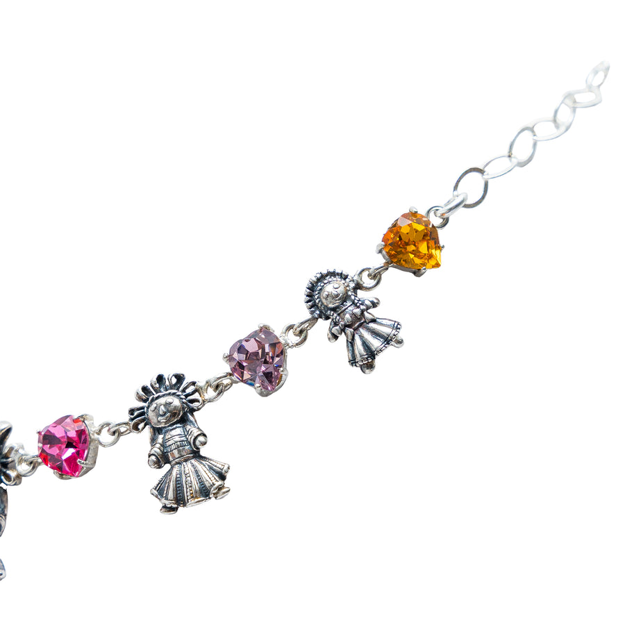 Gargantilla Arcoíris de Muñeca, joya de plata .925, con cristal Swarovski – Gabriela Sánchez (vista 3)