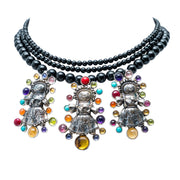 Collar Muñecas Lele Multicolor, joya de plata .925, con ónix y citrina – Gabriela Sánchez