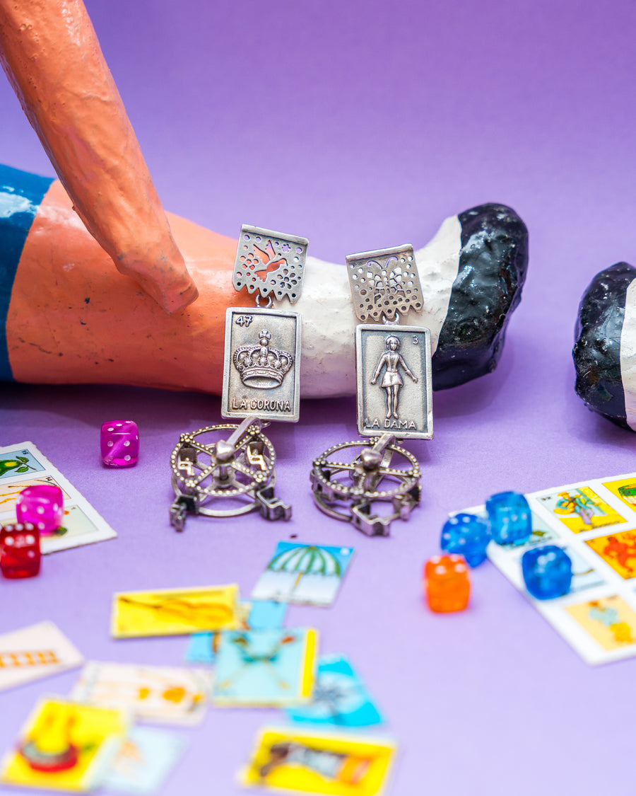 Aretes Juego de Destino, joya de plata .925 – Gabriela Sánchez (vista 4)