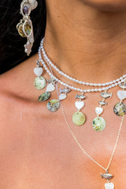 Collar Playa El cielo, joya de plata .925, con concha – Gabriela Sánchez (vista 5)