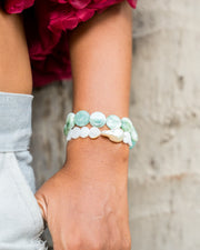 Pulsera Fiesta en el Agua, joya de plata .925, con angelita verde – Gabriela Sánchez (vista 6)