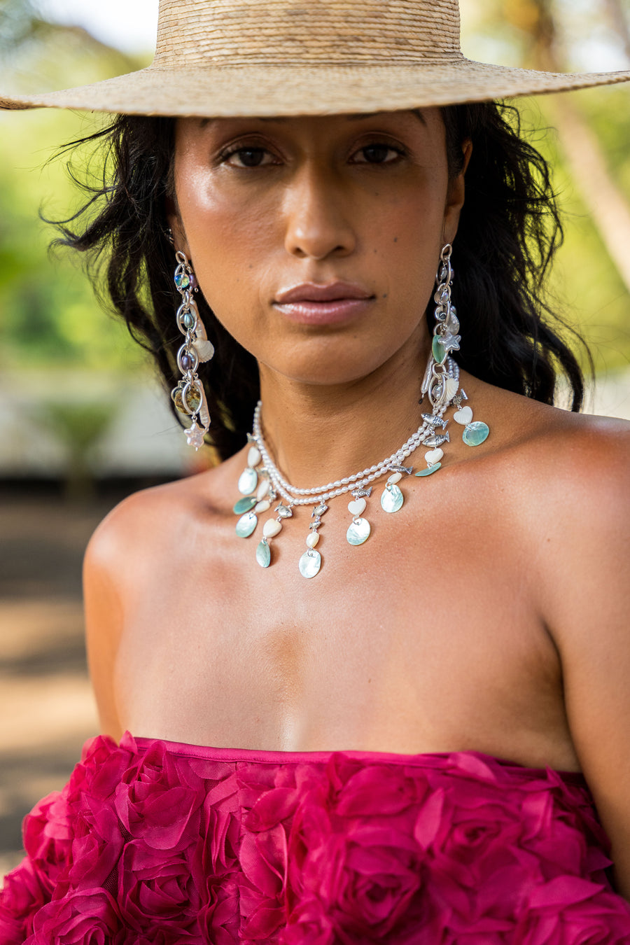 Collar Playa El cielo, joya de plata .925, con concha – Gabriela Sánchez (vista 9)