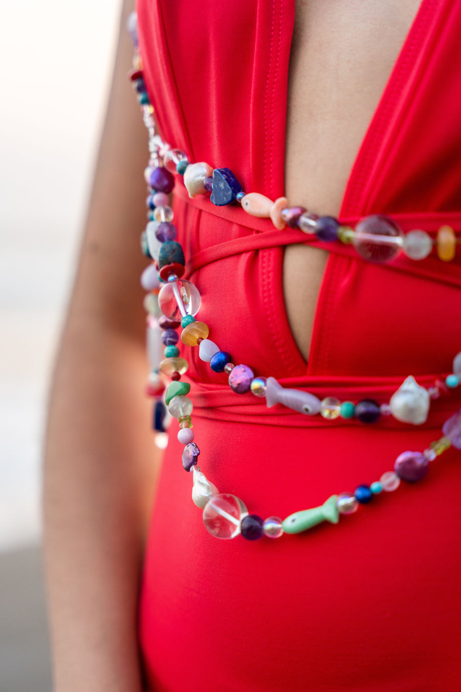 Prenda Accesorio Zipolite, joya de plata .925, con turquesa y cuarzo – Gabriela Sánchez (vista 6)