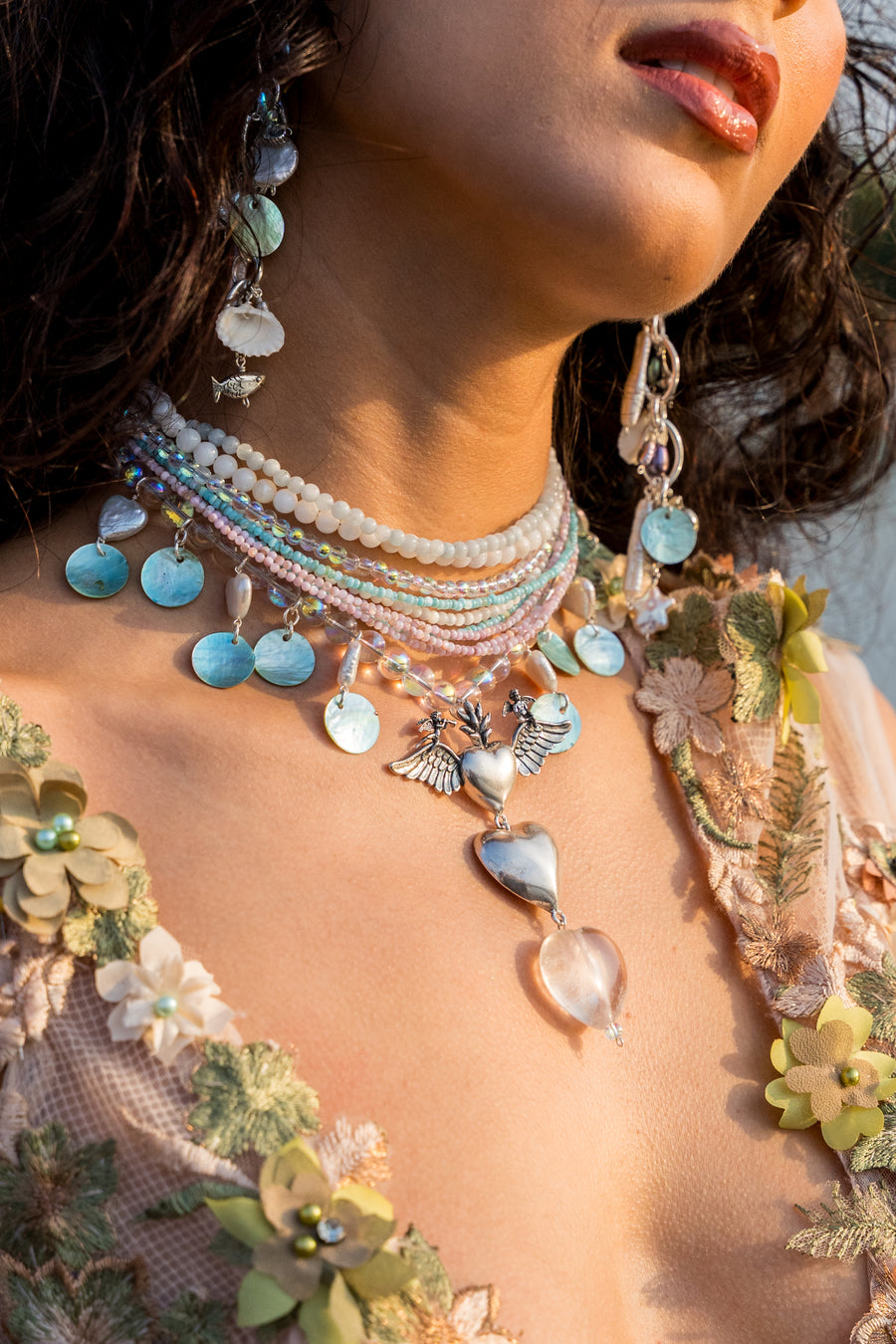 Collar Ibiza, joya de plata .925, con cuarzo – Gabriela Sánchez (vista 3)
