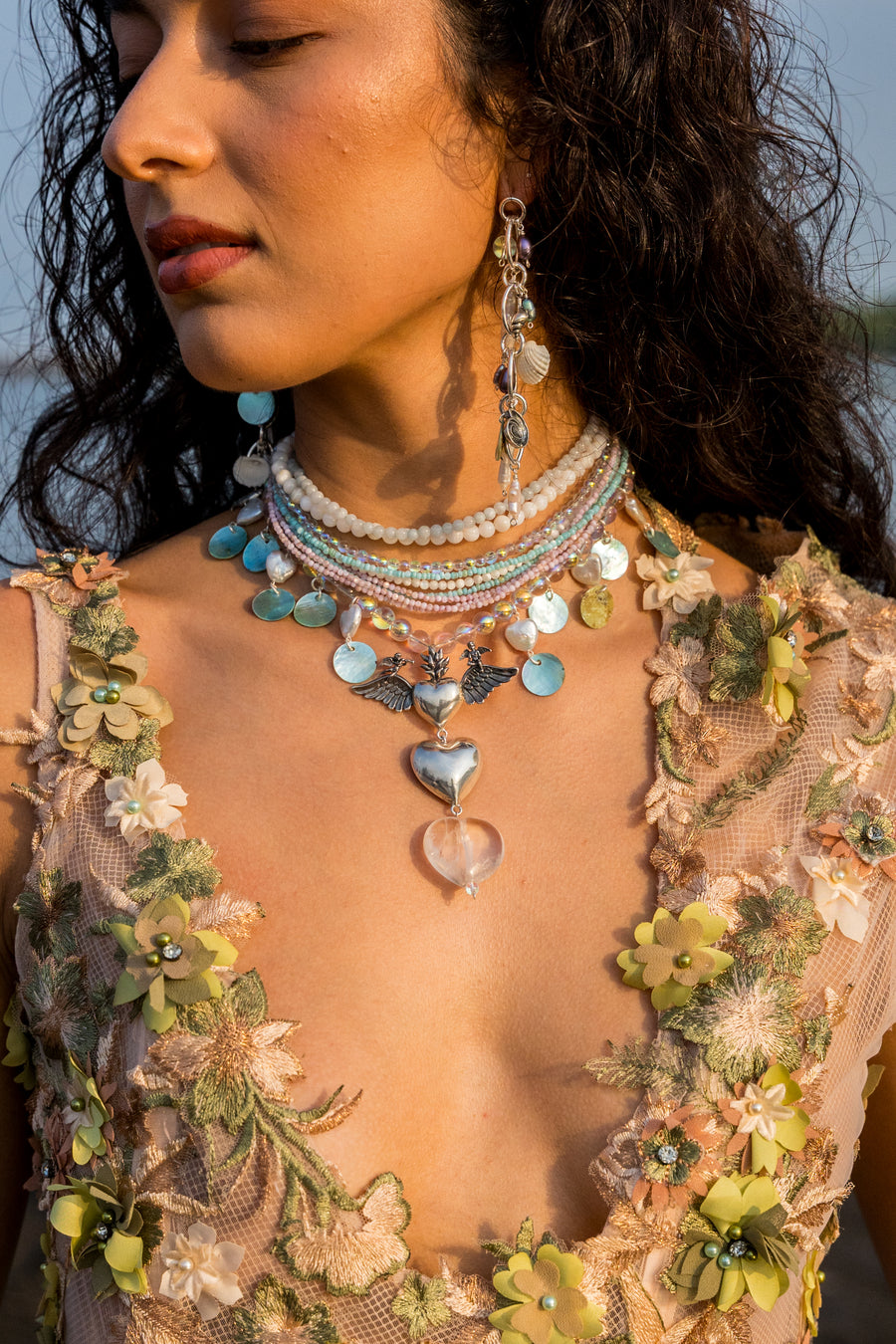 Collar Ibiza, joya de plata .925, con cuarzo – Gabriela Sánchez (vista 4)