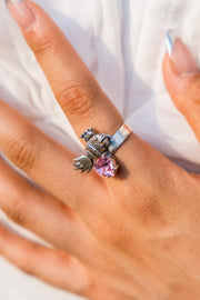 Anillo Reina del Mar, joya de plata .925, con cristal Swarovski – Gabriela Sánchez (vista 4)